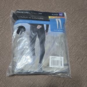 NEW XXL Cuddl Duds Midweight Climate Sport Performance Base Layer Pants Black 2X